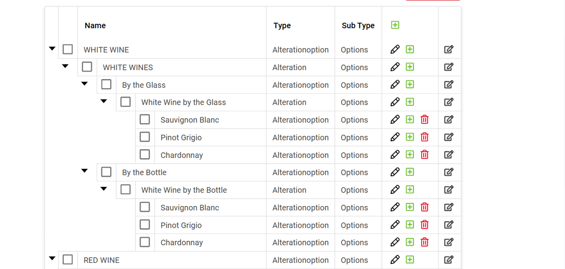 alteration options